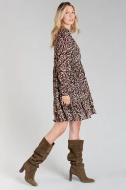 LE TEMPS DES CERISES Robe Mihabel à Motif Serpent 14 LE TEMPS DES CERISES Robe Mihabel à Motif Serpent -Le Temps Des Cerises 232 fmihabel00000ml 4033 imaged5