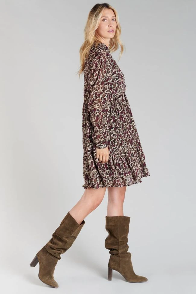 LE TEMPS DES CERISES Robe Mihabel à Motif Serpent 8 LE TEMPS DES CERISES Robe Mihabel à Motif Serpent – Image 6