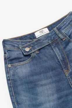 LE TEMPS DES CERISES Basic 400/14 Mom Taille Haute 7/8ème Jeans Bleu N°2 -Le Temps Des Cerises 232 g414basiw6093 3001 imaged2