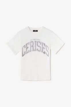 LE TEMPS DES CERISES T-shirt Claudegi Blanc Imprimé