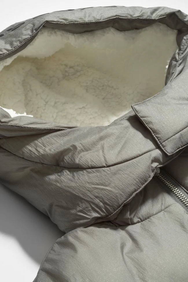 LE TEMPS DES CERISES Doudoune Lerinagi Kaki Pailletée 6 LE TEMPS DES CERISES Doudoune Lerinagi Kaki Pailletée – Image 4