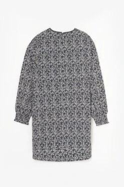 LE TEMPS DES CERISES Robe Meyagi à Motif Floral Bleu Nuit Et Blanc -Le Temps Des Cerises 232 gmeyagi000000ml 3655 imaged4