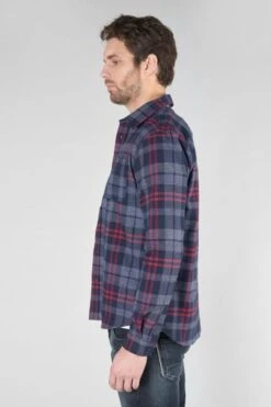 LE TEMPS DES CERISES Chemise Baste à Carreaux Bleu Marine -Le Temps Des Cerises 232 hbaste0000000ml 3223 imaged2