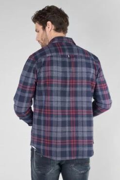 LE TEMPS DES CERISES Chemise Baste à Carreaux Bleu Marine -Le Temps Des Cerises 232 hbaste0000000ml 3223 imaged4