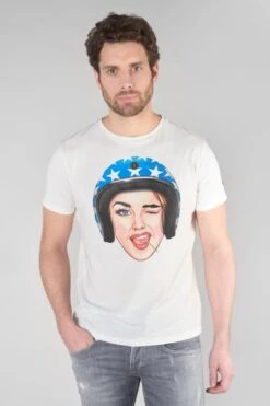 LE TEMPS DES CERISES T-shirt Cram Blanc Imprimé -Le Temps Des Cerises 232 hcram00000000mc 1001 imaged2