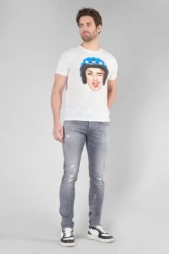 LE TEMPS DES CERISES T-shirt Cram Blanc Imprimé -Le Temps Des Cerises 232 hcram00000000mc 1001 imaged5