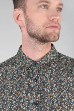 LE TEMPS DES CERISES Chemise Drome Noire à Motif Fleuri -Le Temps Des Cerises 232 hdrome0000000ml 9071 imaged1