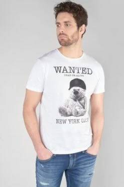 LE TEMPS DES CERISES T-shirt Gaspa Blanc Imprimé -Le Temps Des Cerises 232 hgaspa0000000mc 1001 imaged6