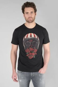 LE TEMPS DES CERISES T-shirt Mura Noir Imprimé