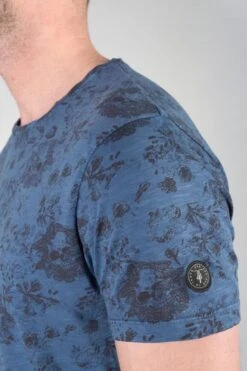 LE TEMPS DES CERISES T-shirt Pagan Bleu à Motif -Le Temps Des Cerises 232 hpagan0000000mc 3666 imaged1