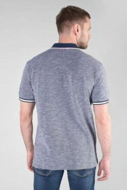 LE TEMPS DES CERISES Polo Polar En Jersey Chiné Bleu Marine -Le Temps Des Cerises 232 hpolar0000000mc 3666 imaged4