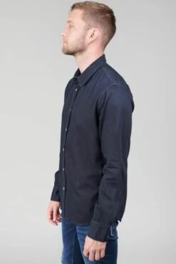 LE TEMPS DES CERISES Chemise Valmy En Jeans Bleu Noir -Le Temps Des Cerises 232 hvalmy00w6094 3286 imaged1