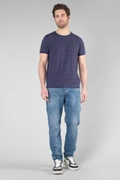 LE TEMPS DES CERISES T-shirt Velas Bleu Marine à Rayures -Le Temps Des Cerises 232 hvelas0000000mc 3305 imaged4