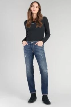 LE TEMPS DES CERISES Sea 200/43 Boyfit Jeans Destroy Bleu N°2 -Le Temps Des Cerises 232 jf243seaw9125 3001 imaged5