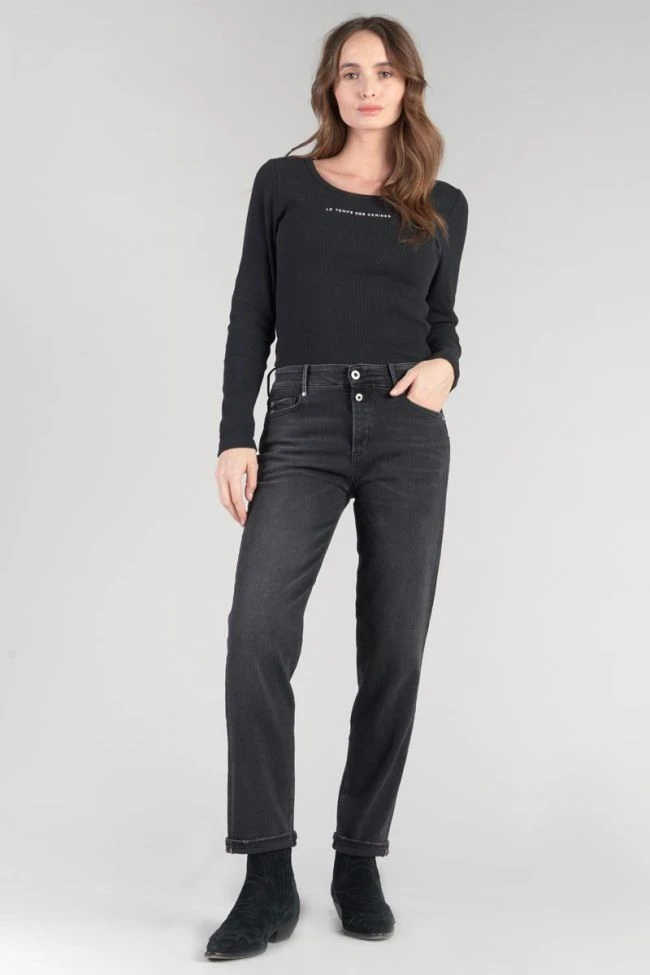 LE TEMPS DES CERISES Basic 400/18 Mom Taille Haute 7/8ème Jeans Noir N°1 3 LE TEMPS DES CERISES Basic 400/18 Mom Taille Haute 7/8ème Jeans Noir N°1