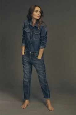 LE TEMPS DES CERISES Kiss 400/60 Girlfriend Taille Haute Jeans Vintage Bleu N°2