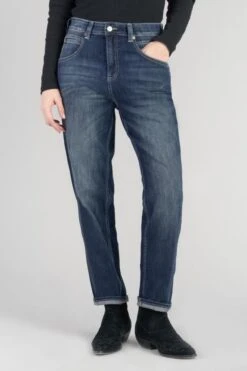 LE TEMPS DES CERISES Kiss 400/60 Girlfriend Taille Haute Jeans Vintage Bleu N°2 -Le Temps Des Cerises 232 jf460kisw9096 3001 imaged2