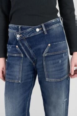 LE TEMPS DES CERISES Cosy Pocket Boyfit 7/8ème Jeans Destroy Bleu N°2 -Le Temps Des Cerises 232 jfcosypow1472 3001 imaged7