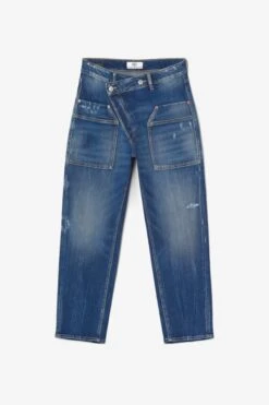 LE TEMPS DES CERISES Cosy Pocket Boyfit 7/8ème Jeans Destroy Bleu N°2 -Le Temps Des Cerises 232 jfcosypow1472 3001 imaged8