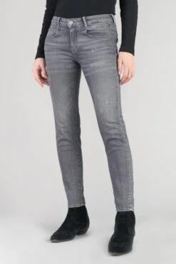 LE TEMPS DES CERISES Eylau Power Skinny 7/8ème Jeans Destroy Gris N°2 -Le Temps Des Cerises 232 jfeylau0w1216 0003 imaged1