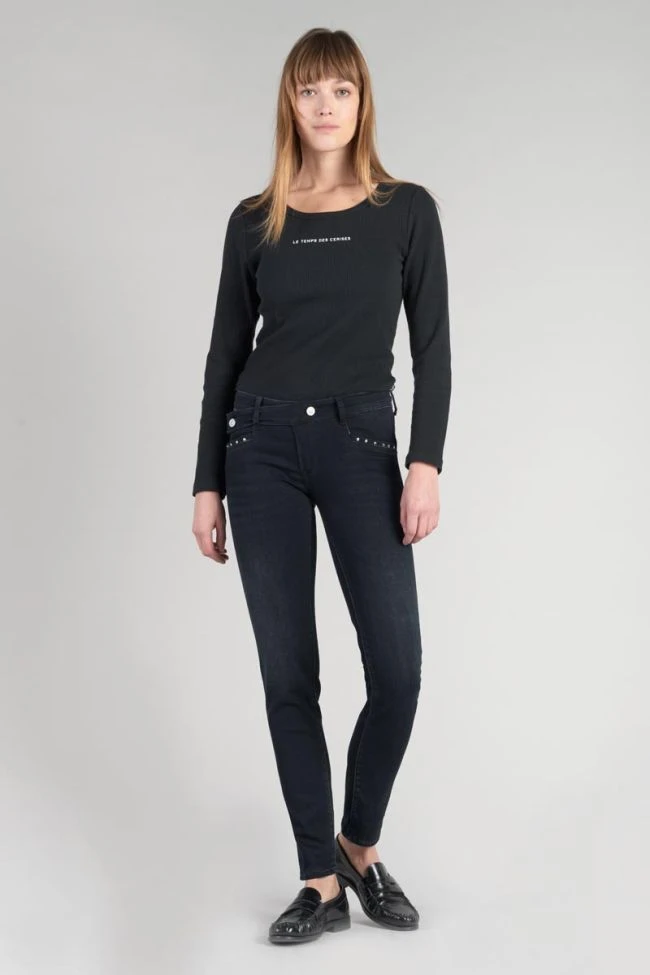 LE TEMPS DES CERISES Gance Pulp Slim Jeans Bleu-noir N°4 8 LE TEMPS DES CERISES Gance Pulp Slim Jeans Bleu-noir N°4 – Image 6
