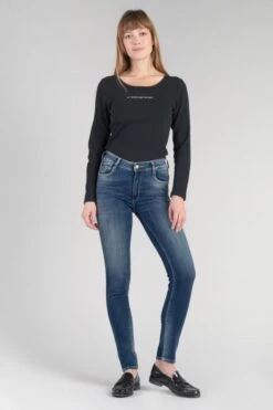 LE TEMPS DES CERISES Menars Pulp Slim Taille Haute Jeans Bleu N°3 -Le Temps Des Cerises 232 jfmenarsw6077 3001 imaged5