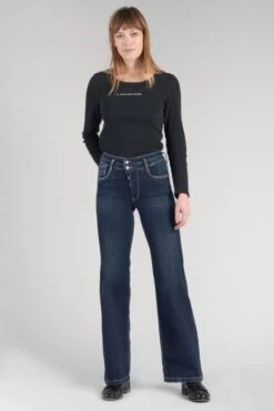 LE TEMPS DES CERISES Nancy Pulp Flare Taille Haute Jeans Bleu N°1 -Le Temps Des Cerises 232 jfnancy0w2165 3001 imaged5