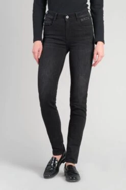 LE TEMPS DES CERISES Rock Pulp Slim Taille Haute Jeans Noir N°1