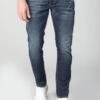 LE TEMPS DES CERISES Basic 600/17 Adjusted Jeans Destroy Bleu N°1