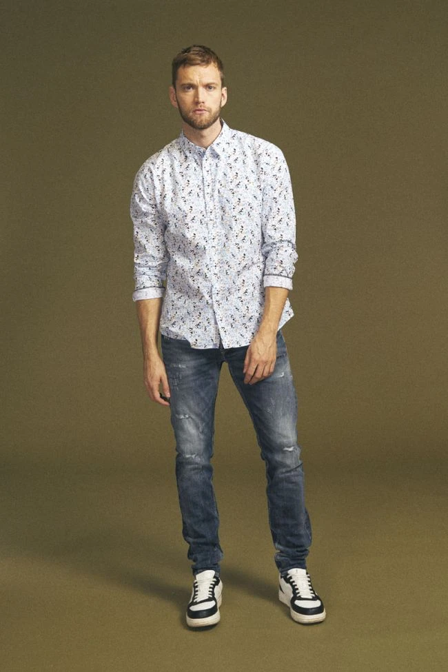 LE TEMPS DES CERISES Oberkampf 700/11 Adjusted Jeans Destroy Bleu N°3 3 LE TEMPS DES CERISES Oberkampf 700/11 Adjusted Jeans Destroy Bleu N°3