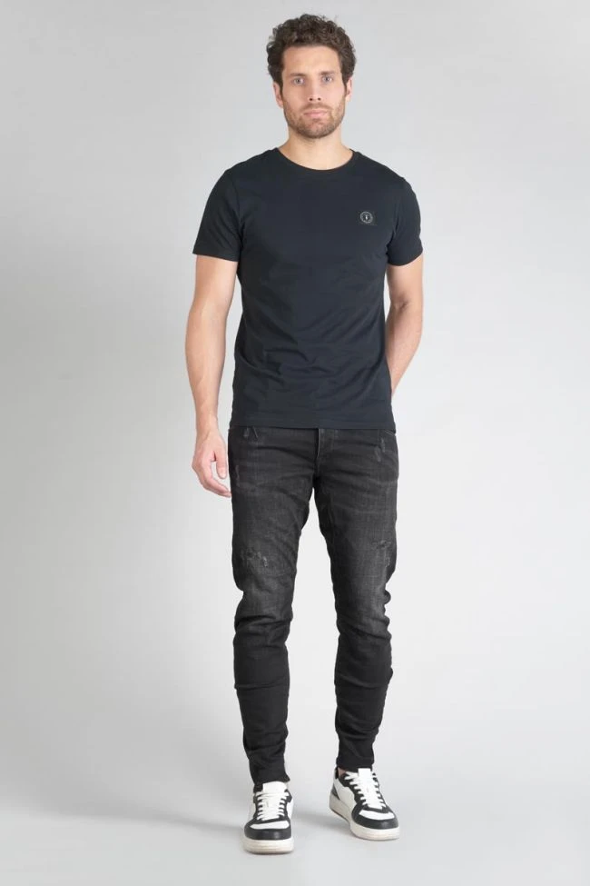 LE TEMPS DES CERISES Alost 900/03 Tapered Arqué Jeans Destroy Noir N°1 3 LE TEMPS DES CERISES Alost 900/03 Tapered Arqué Jeans Destroy Noir N°1