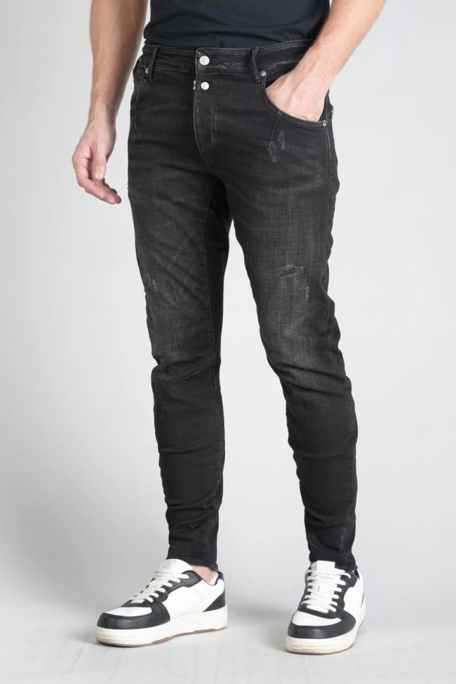 LE TEMPS DES CERISES Alost 900/03 Tapered Arqué Jeans Destroy Noir N°1 8 LE TEMPS DES CERISES Alost 900/03 Tapered Arqué Jeans Destroy Noir N°1 – Image 6
