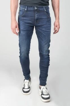 LE TEMPS DES CERISES 900/03 Jogg Tapered Arqué Jeans Bleu-noir N°1