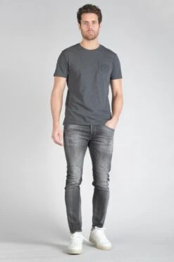 LE TEMPS DES CERISES Odeon 900/16 Tapered Jeans Destroy Gris N°2