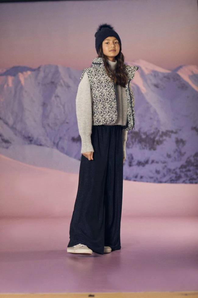 LE TEMPS DES CERISES Pantalon Large Beagi Bleu Irisé 3 LE TEMPS DES CERISES Pantalon Large Beagi Bleu Irisé