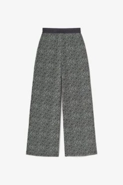 LE TEMPS DES CERISES Pantalon Large Ghebgi à Motif Léopard Vert