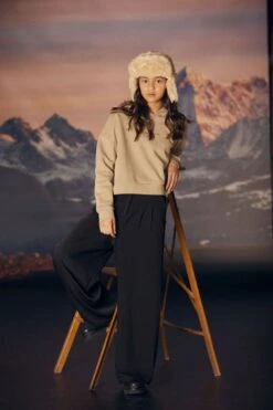 LE TEMPS DES CERISES Pantalon Large Rellgi Noir